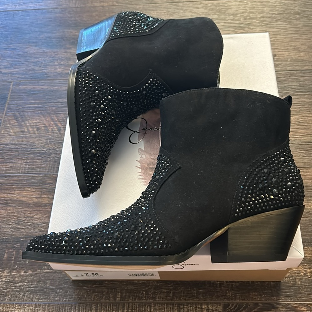 Jessica Simpson cowgirl booties